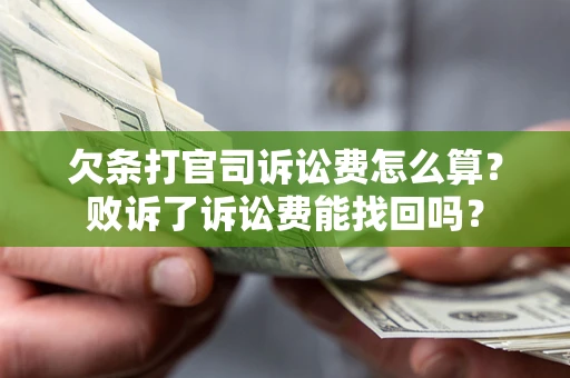 北京欠条打官司诉讼费怎么算？败诉了诉讼费能找回吗？