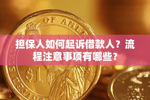 北京担保人如何起诉借款人？流程注意事项有哪些？